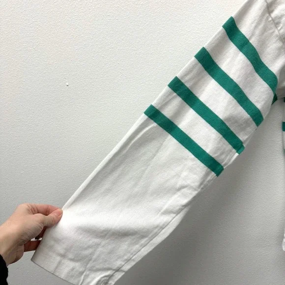 Faherty Sport Jersey Long-sleeve T-shirt In Green Cape May Stripe M - Picture 3 of 7